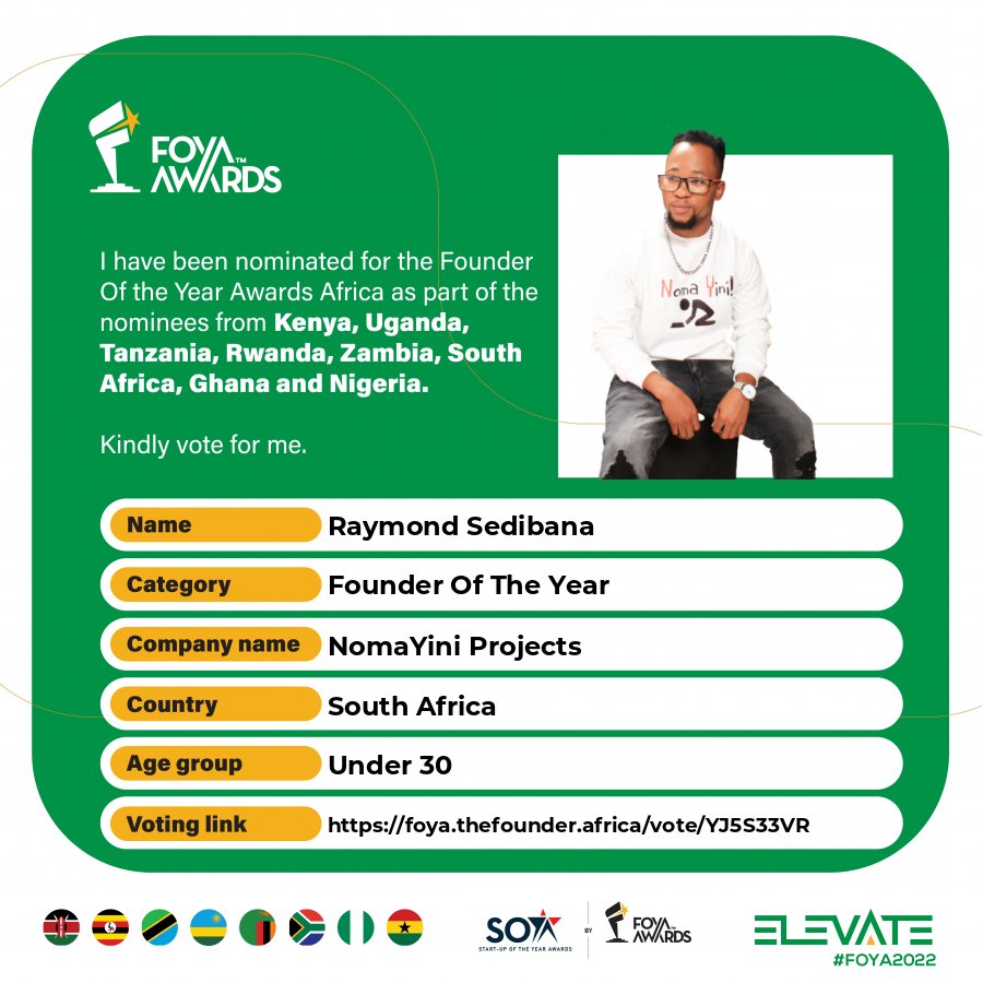 RayDaDj1's tweet photo. I'm recognized as a founder that contribute to development of the continent

https://t.co/ExYDCDkdSa and vote! Remember, only your support will elevate me to FOYA winner status
 
#FOYA2022AFRICA #Founders #Kenya🇰🇪 #Uganda🇺🇬 #Tanzania🇹🇿 #Nigeria🇳🇬 #SouthAfrica🇿🇦 #Zambia🇿🇲 #Ghana🇬🇭 https://t.co/bjb33XA8ew