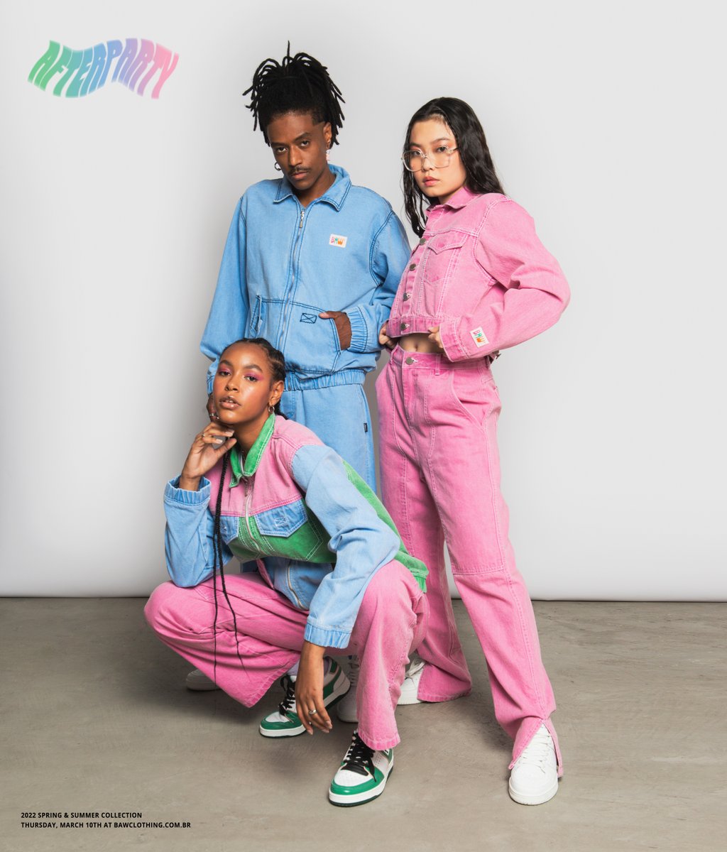 Drop After Party 👽🍭 

> Peças coloridas em jeans e tecido atoalhado. 💖💚💙

Now Online.
| bawclothing.com.br/lps/after-party