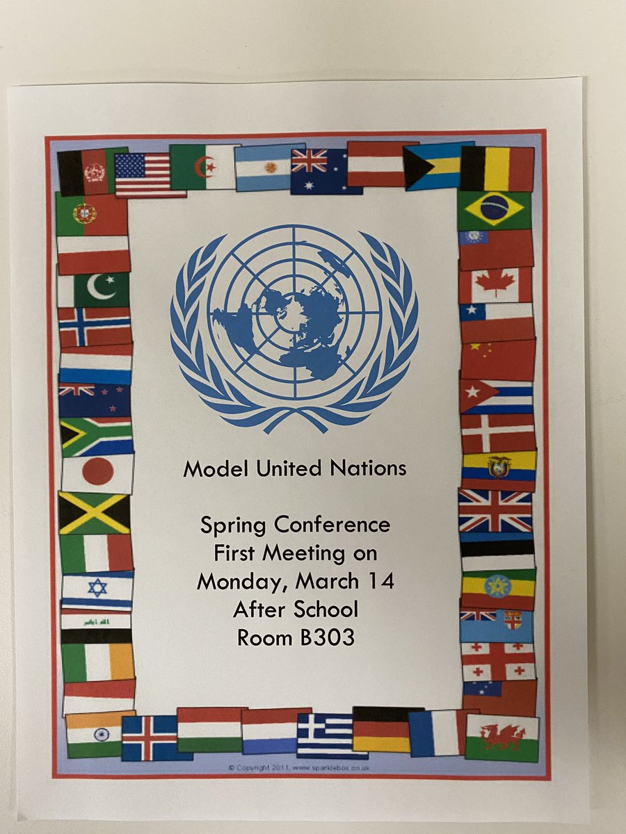 PLModelUN's tweet image. Our spring conference is on April 22. We’ll meet on Monday, March 14 in room B303 to discuss. See you then!