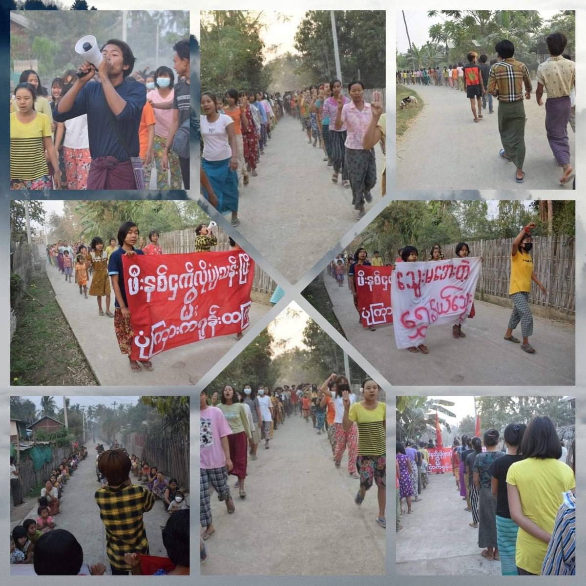 cherryty_nctzen's tweet photo. The Never Cold-blooded ShweNweTwe Strike, led by Gen-Alpha, continued patrolling through the village as part of a regular nightly strike to destroy the dictatorship in BeinNweChuang Vlg. #VillagesBurntDownByJunta #2022Mar11Coup #WhatsHappeningInMyanmar https://t.co/rpFXiB3GAm