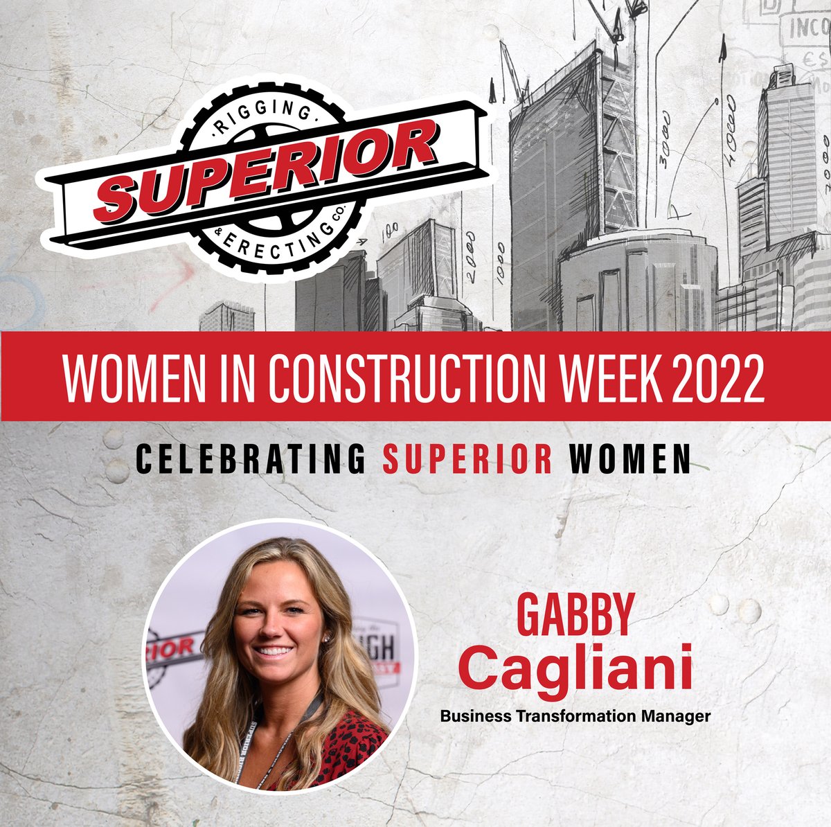 SuperiorRigging's tweet photo. Let's shine a spotlight our Business Transformation Manager, Gabby Cagliani. This week - and every week - we are inspired by talented women like Gabby who shape our company, industry, and communities. #WICWeek2022 #MakingTheToughLookEasy https://t.co/LQ5YYOrw4y
