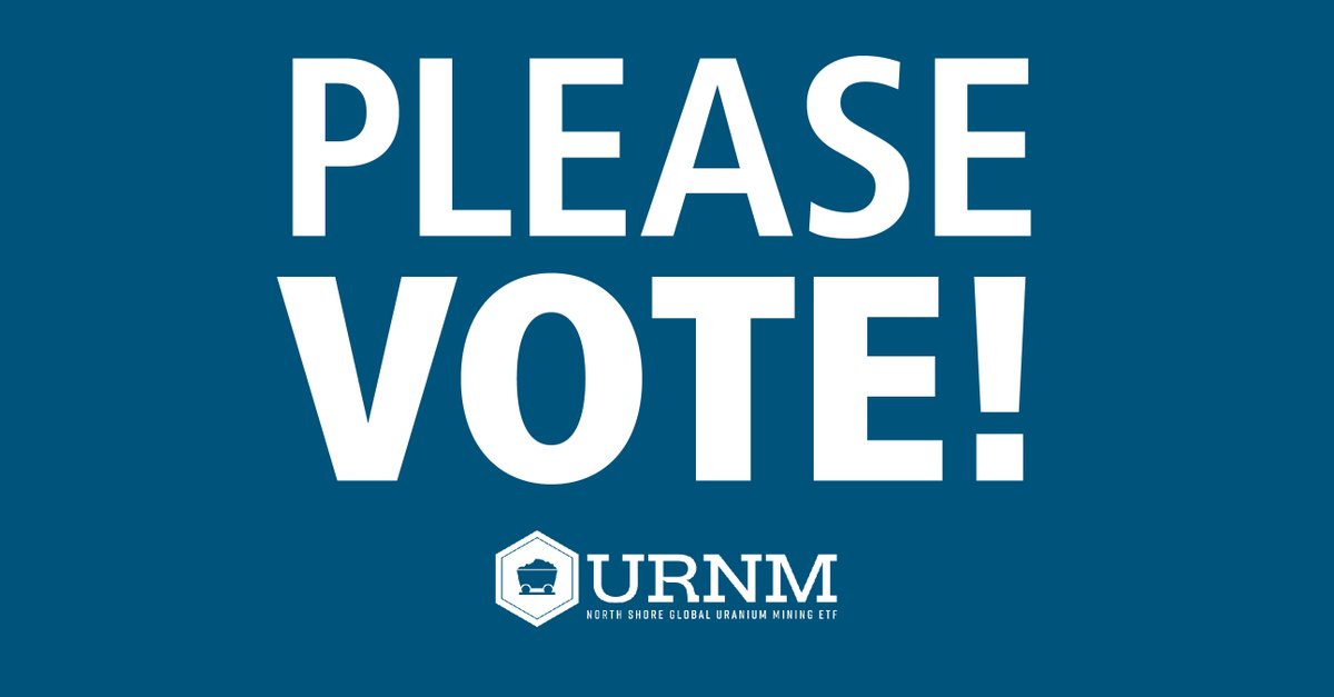 sprott's tweet image. North Shore Global Uranium Mining ETF $URNM shareholders have overwhelmingly supported the proposal

36.6% of shareholders have voted overwhelmingly in support of the URNM reorganization but we need 50% so that the reorganization may proceed

 1-800-949-2583; Int'l 1-646-787-3500