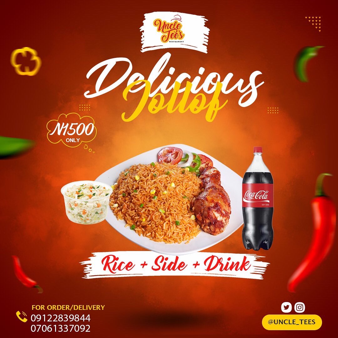 aboogeeky's tweet photo. Getting meals at a pocket happy rate just got easier! Get your meal from @uncle_teess today, sate your cravings without hurting your bank’s feeling.

Here is my submission for the UncleTees talent hunt. I need all the likes and retweet I can get pls. Thanks
#uncletees https://t.co/HtMSt5Aj8K