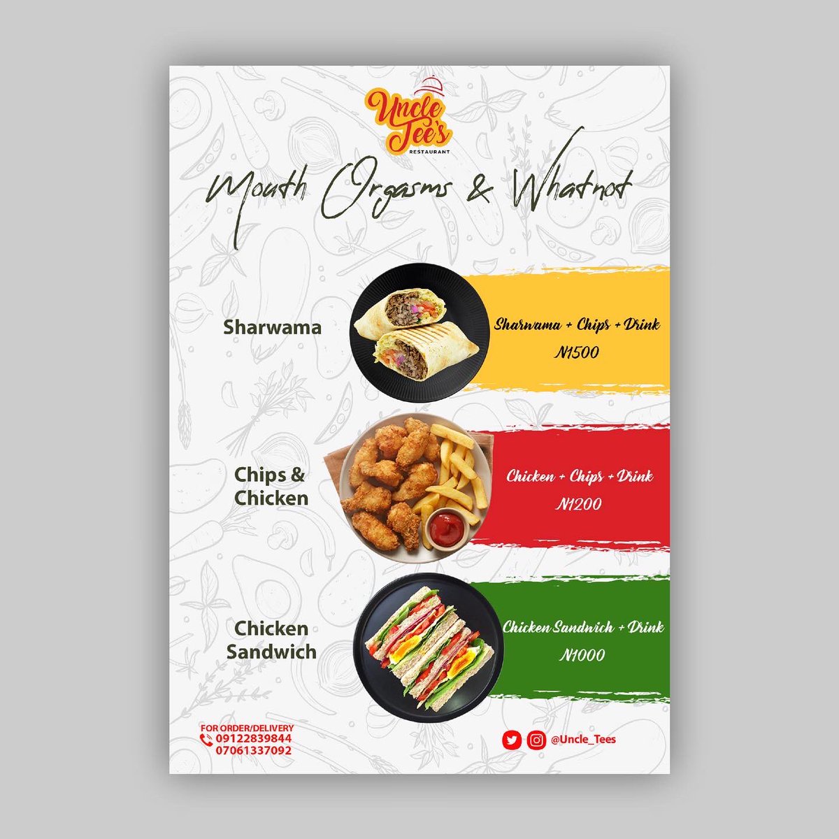 aboogeeky's tweet photo. Getting meals at a pocket happy rate just got easier! Get your meal from @uncle_teess today, sate your cravings without hurting your bank’s feeling.

Here is my submission for the UncleTees talent hunt. I need all the likes and retweet I can get pls. Thanks
#uncletees https://t.co/HtMSt5Aj8K