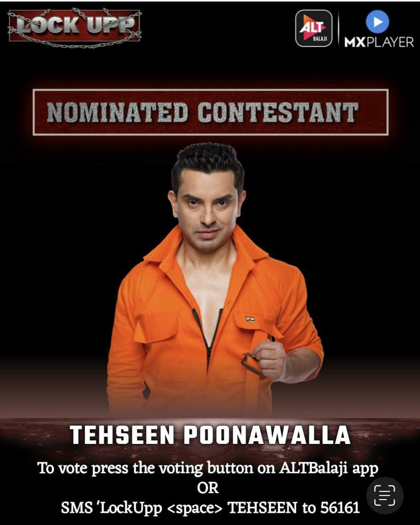 divya143_divya's tweet photo. Tehseen Poonawalla deserves the victory... Let's make him win in the contest by voting him... ❤ https://t.co/u9Wtrx8dPx
