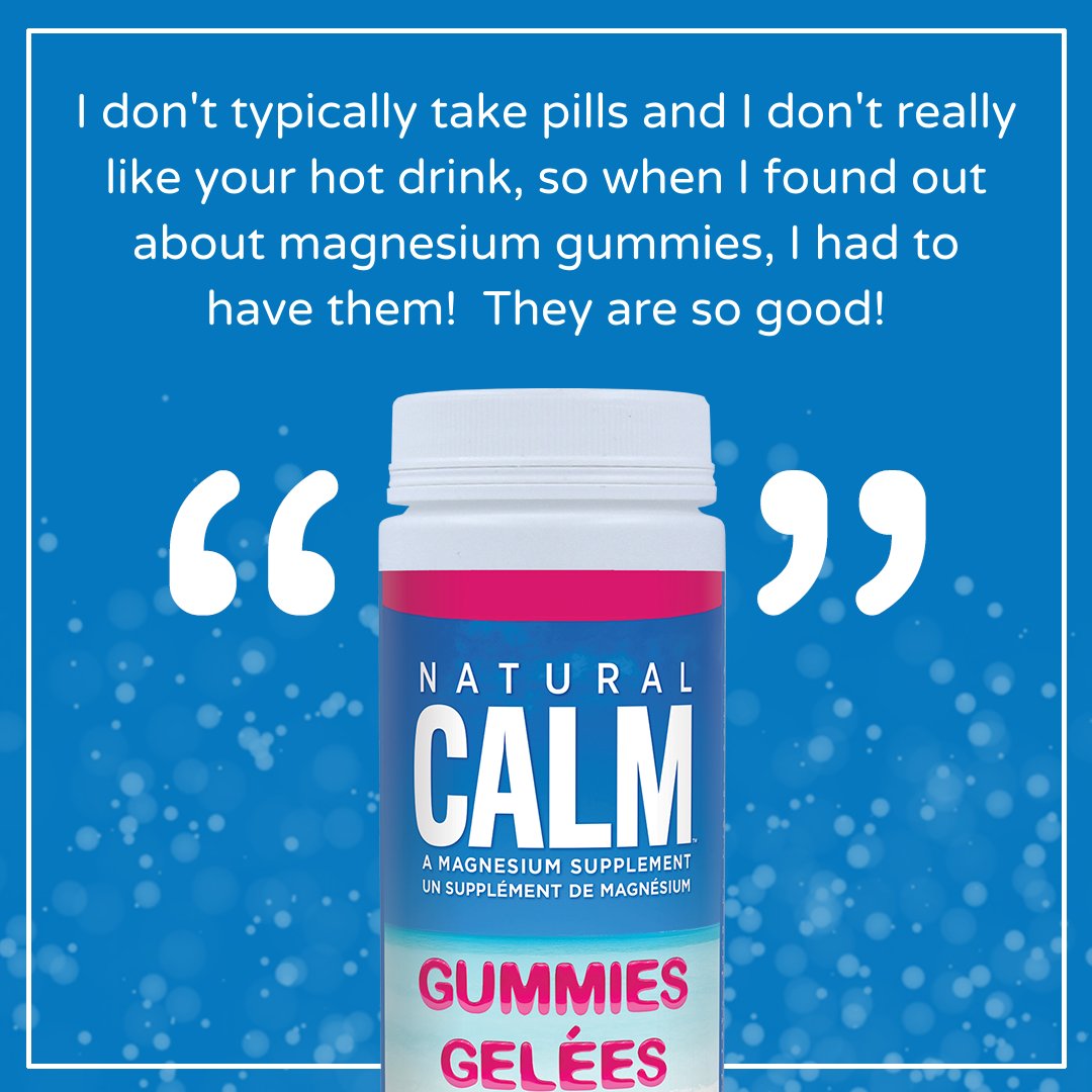 NaturalCalmCA's tweet photo. I don't typically take pills and I don't really like your hot drink, so when I found out about magnesium gummies, I had to have them! They are so good! #testimony #testify #naturalcalm #magnesium #health #gummies #magnesiumgummies #nutrition #minerals https://t.co/bHFgWLoW3Y