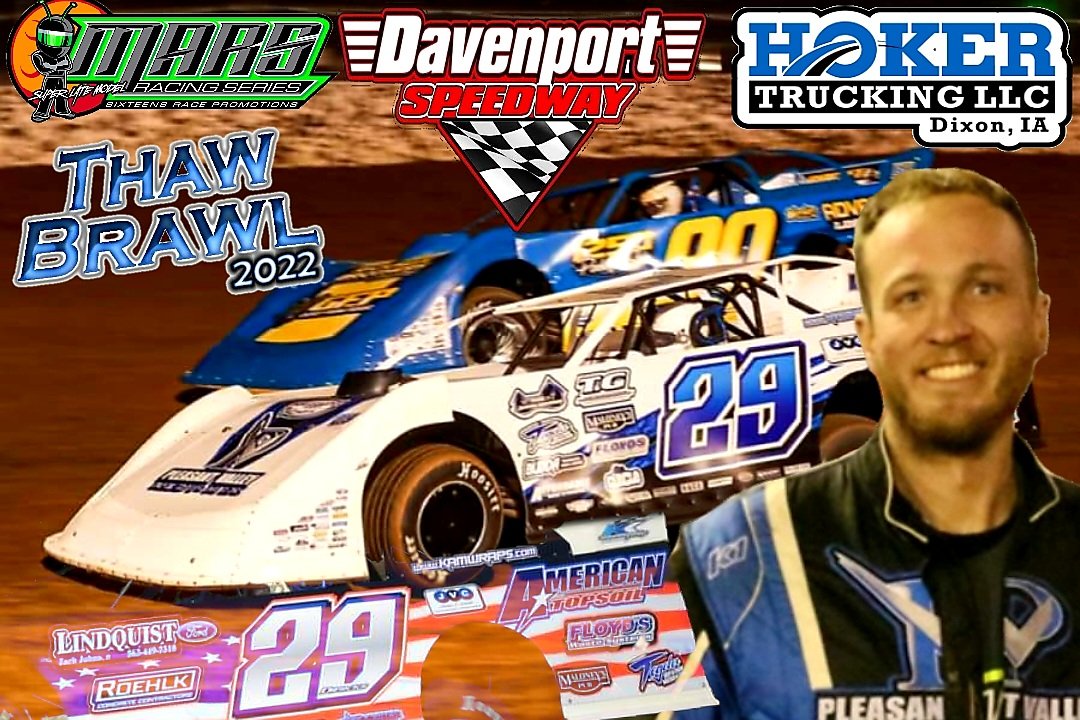 MARSDirtRacing's tweet photo. Night #1 of the 11th Annual #ThawBrawl presented by @HokerTrucking66 is just 2 weeks away. @Diercks2930 will join the @MarsLateModel Series at @speedway_k March 25th-26th for the largest race weekend in #ThawBrawl history 👽

📷 @Jensenphotos84 https://t.co/oo7JIZgu1S