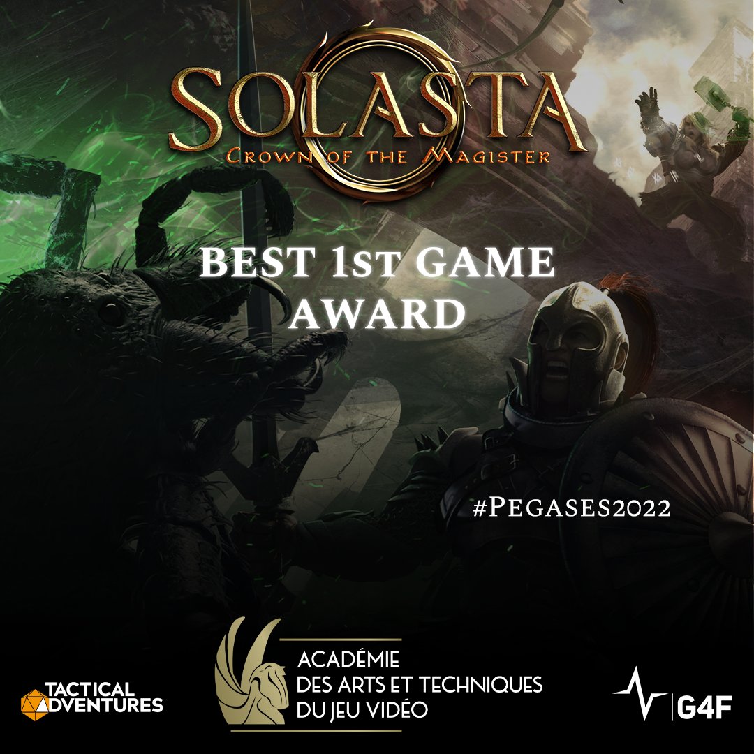 G4F Prod (@g4f_prod) on Twitter photo #Solasta: Crown of the Magister won the "Best 1st Game" award at #Pegases2022 (french ceremony)!!
Congrats <a href="/tct_adventures/">Solasta II Demo is live on Steam!⚔️</a> teams, proud to our collaboration on this amazing project💪 #Solasta: Crown of the Magister won the "Best 1st Game" award at #Pegases2022 (french ceremony)!!
Congrats <a href="/tct_adventures/">Solasta II Demo is live on Steam!⚔️</a> teams, proud to our collaboration on this amazing project💪