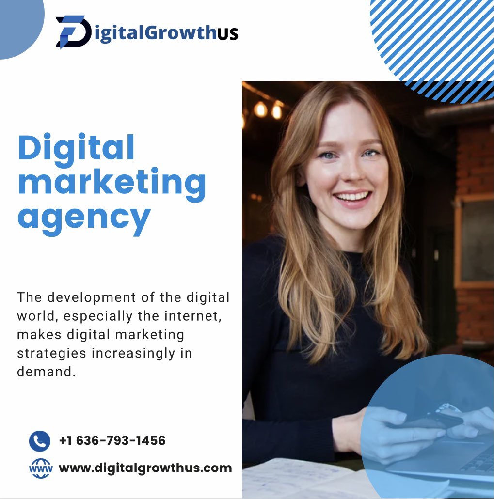 DigitalGrowthu1's tweet photo. The development of the digital world, especially the internet, makes digital marketing strategies increasingly in demand.

Email 📧 info@digitalgrowthus.com

#digitalagency #digitalmarketing #marketing #socialmediamarketing #socialmedia #branding #seo #digitalmarketingagency https://t.co/da4eryXgWT