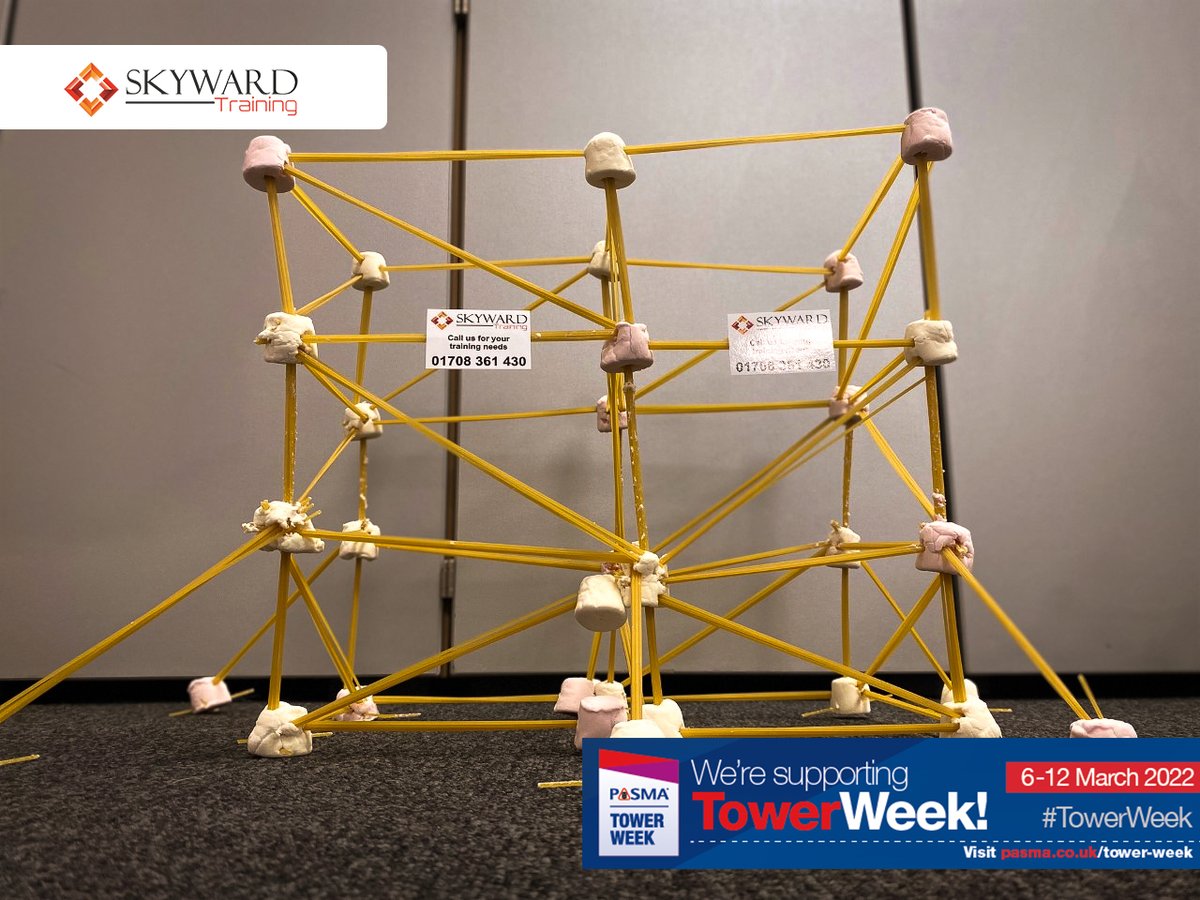 TrainingSkyward's tweet photo. Check out our #TowerWeek marshmallow tower build!

Well done to our delegates on today's course!

@PASMALtd 

01708 361430
https://t.co/tENH4YbFIg https://t.co/SLuD1uU2Ze