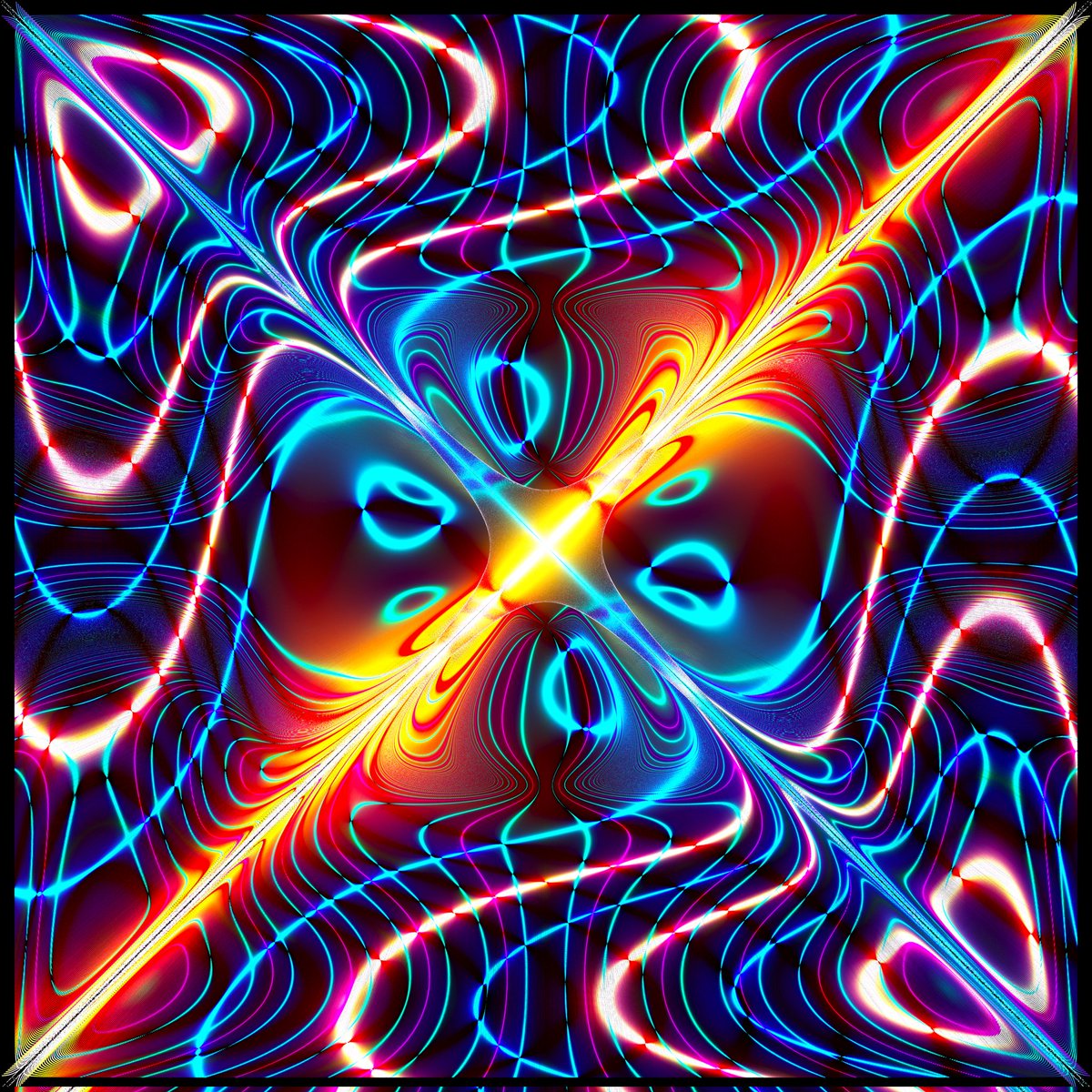 Generative_Boi's tweet photo. Neutron Star Canvas #1, #2, #3, #4

The 1000th frames of different iterations of the Neutron Star script. A series of 100000 laser points are distributed along various initial positions (lines forming squares and circles). Assigning colours depending on the speed and position... https://t.co/mSehUOTtmr