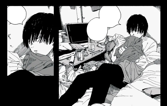 ここ数日、前作に対して愛を持ってくれてる人に立て続けに遭遇してありがたいこっちゃと思う。毎週(単行本なら数ヶ月に一回)を楽しんでもらった時間はそんなに長くはなかったけど、たまにふと読み返す本になれてたらうれしい、あれはそのつもりで走り抜けたし。次はもう少し長くやりたいけど、どうやろ 