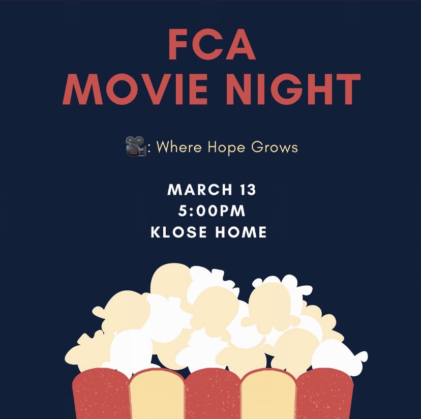 KindredFCA's tweet photo. Join us on Sunday for MOVIE NIGHT🎥🍕 Invite some friends…see you there! https://t.co/ppnD5SApVL