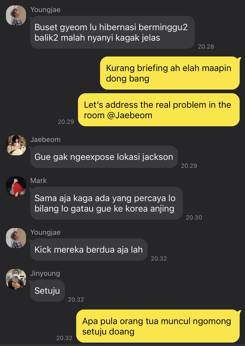 smashgchat's tweet image. kondisi group chat kakaotalk got7 skrg