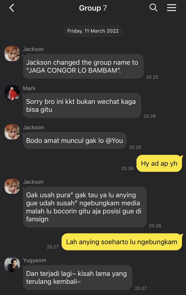 smashgchat's tweet image. kondisi group chat kakaotalk got7 skrg