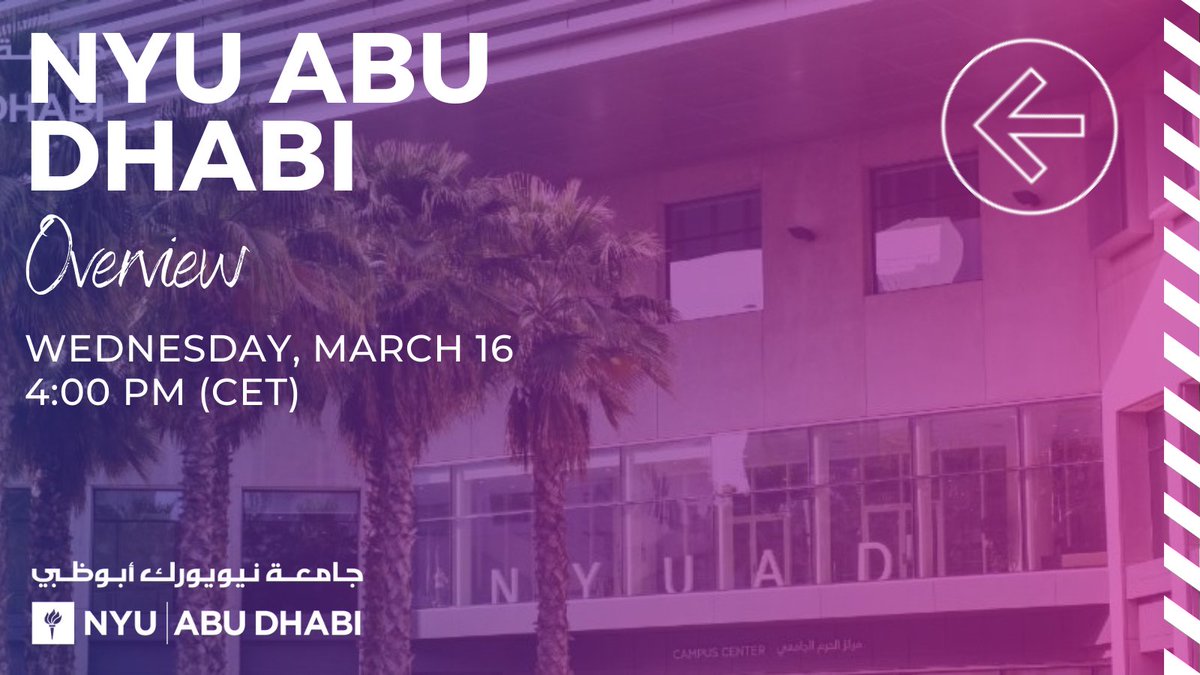 IIEeurope's tweet photo. Thinking of applying to a U.S. university? Join us next Wednesday, March 16 at 4pm CET to hear what @NYUAbuDhabi can offer you: https://t.co/M6PdGYXFbJ
@MeetNYU #collegeapplication #nyuad #ushighered https://t.co/sVnhutXotH