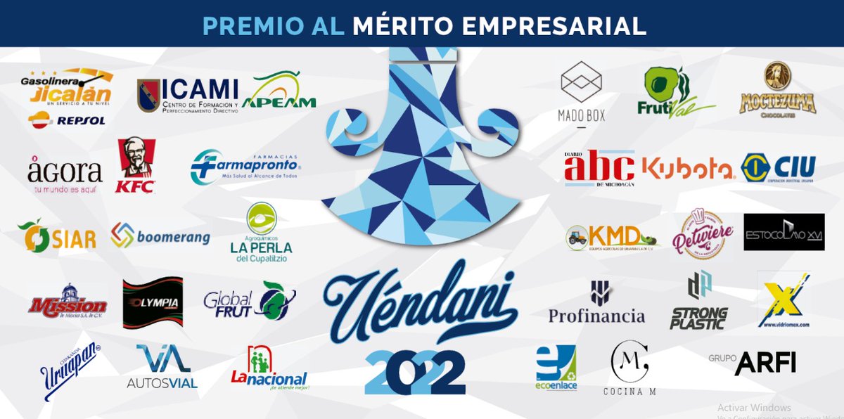 CANACOUruapan's tweet photo. Te invitamos a nuestro próximo evento. 
Uéndani, premio al mérito empresarial.

Salón Presidente 25 de marzo. Inicia 8:30 pm costo $550.
Venta de boletos en nuestras oficinas, horario y días hábiles. 

Agradecemos a nuestros patrocinadores, por hacer posible dicho evento. https://t.co/JqGt0hAuM0