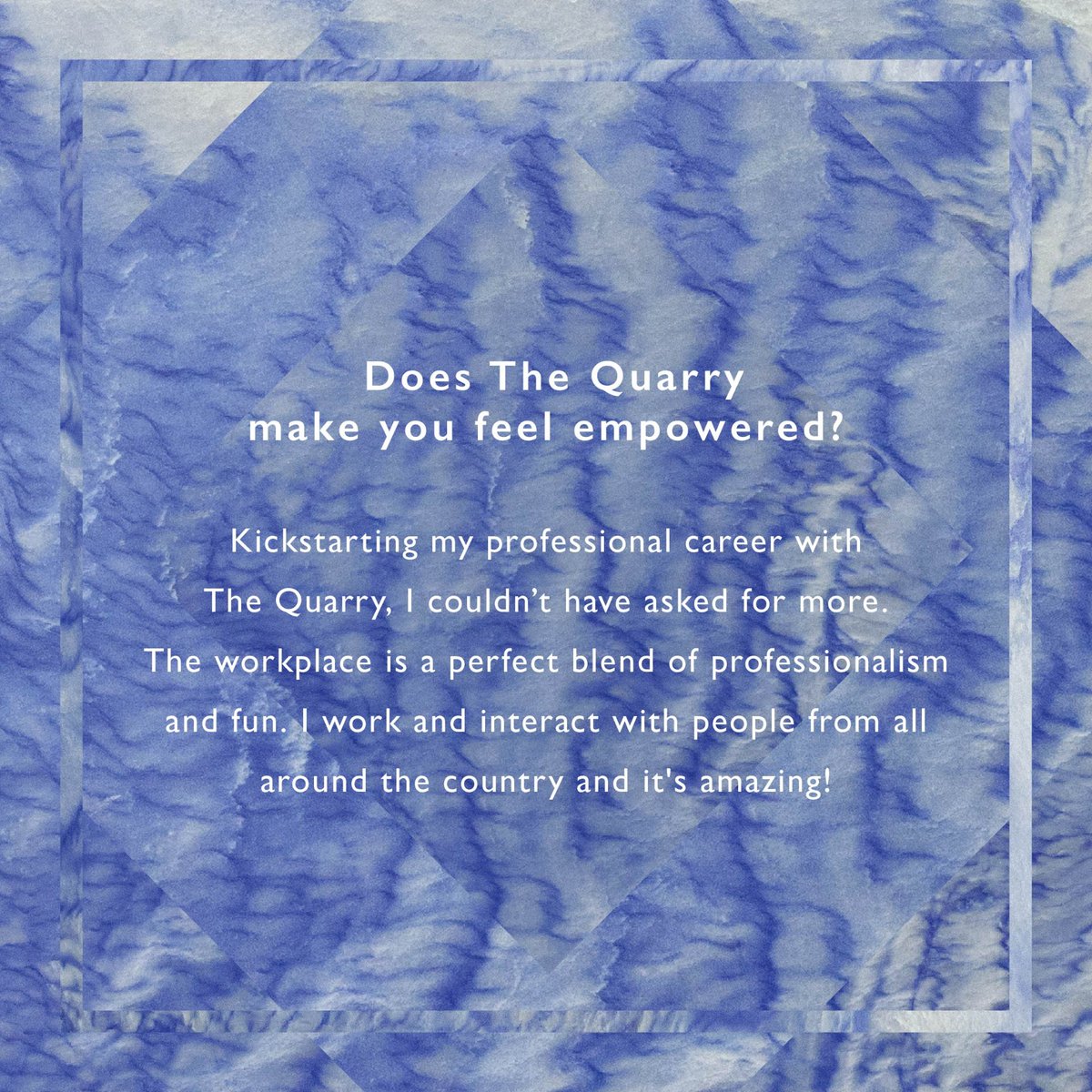 TheQuarryCast's tweet photo. Meet the incredible women at the heart of The Quarry & see their #JourneyOfMetamorphosis in the industry. Our curator – Nisha Dudi, talks about her pride
for breaking some stereotypes & her experiences at The Quarry.
#TheQuarryGallery #WomenOfTheQuarry #TheQuarryCurators https://t.co/GY94eUTV1Q