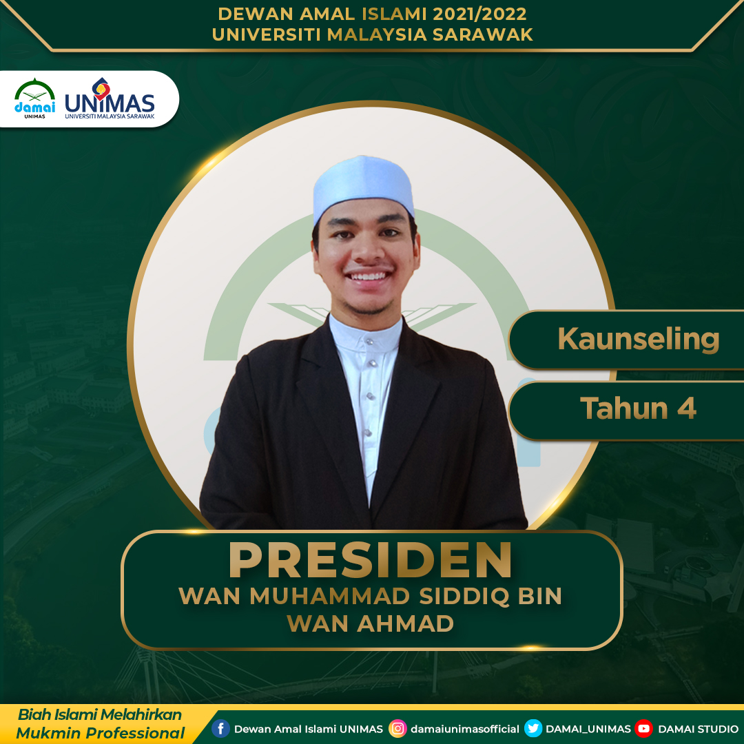 DAMAI_UNIMAS's tweet photo. [ BARISAN KEPIMPINAN DEWAN AMAL ISLAMI UNIMAS 2021/22 ]

Dengan penuh takzimnya, Dewan Amal Islami UNIMAS Sesi 2021/22 memperkenalkan barisan Majlis Tertinggi dan Exco yang bakal meneruskan gagasan organisasi ini. https://t.co/PnKK4FZY51