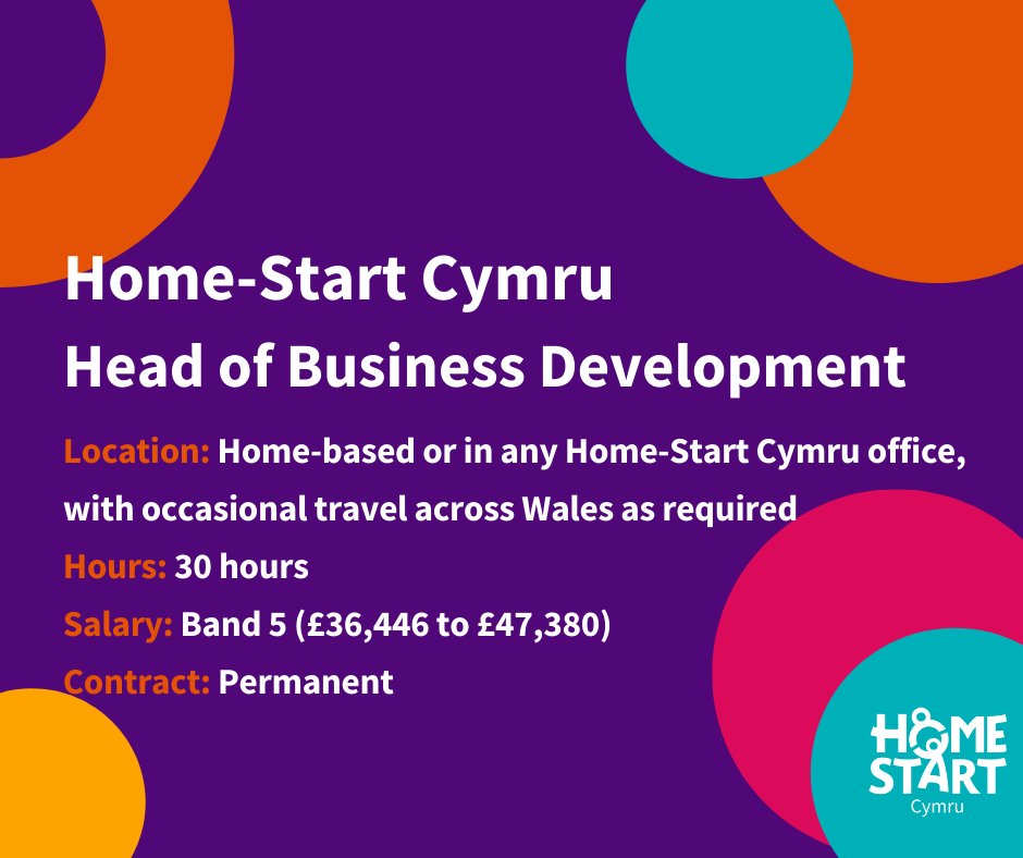homestartcymru's tweet photo. JOB OPPORTUNITY!

We’re seeking a Head of Business Development to direct and develop @homestartcymru's fundraising strategy.

For further information and to apply, please visit: https://t.co/r3CGFNfPT2 https://t.co/vNFbQ5fKLc
