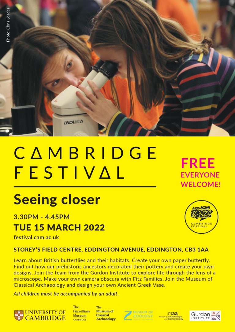 Run by the @Cambridge_Uni, the @Cambridge_Fest is organising a free hands-on showcase, Seeing closer, at @storeysfield, on 15 March. 
Check the full programme here: eddington-cambridge.co.uk/whats-on/cambr… 
#cambridgefestival