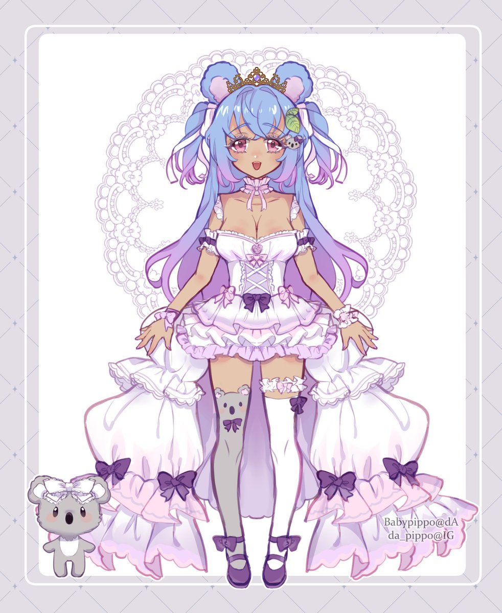BabyPippo's tweet photo. Sketchy fb outfit comm for @SKoalaYuki 🐨 💙💜❤️ https://t.co/CT2efUAaPH