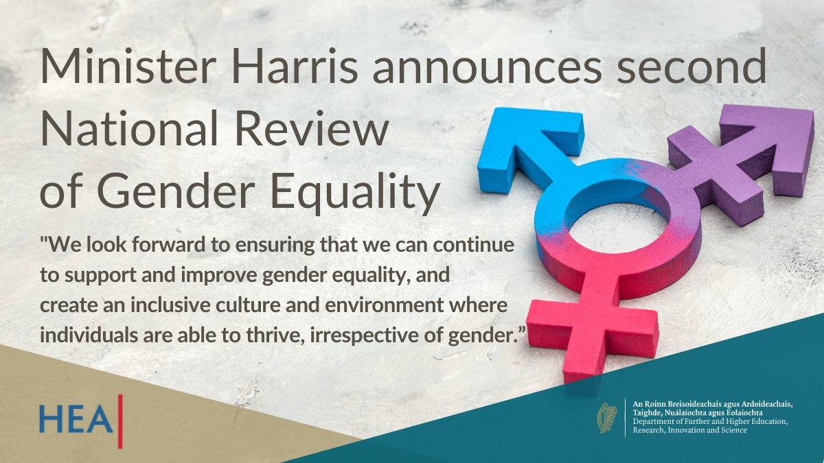 Expert group to review gender equality in higher education. "We look forward to ensuring we can continue to create an inclusive culture and environment where individuals are able to thrive, irrespective of gender." - Minister Harris
gov.ie/en/press-relea…
<a href="/SimonHarrisTD/">Simon Harris TD</a> <a href="/hea_irl/">HEA</a>