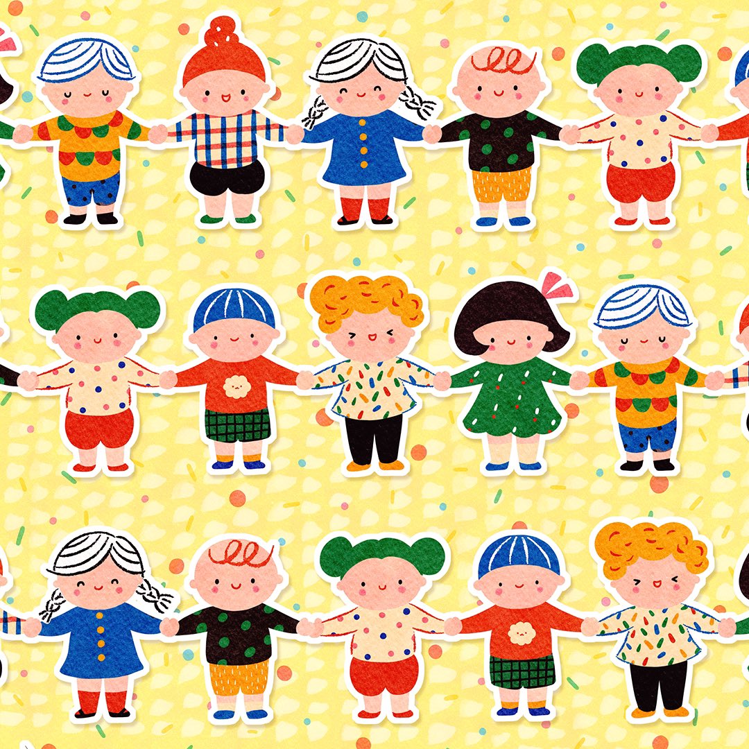 تويتر Kyuncuts キュンカッツ على تويتر お友達と手を繋いでいるイラストを描きました 線のように使えるライン素材となっております イラストはウェブにございますのでご活用ください Kyuncuts Illustration 仲良く遊ぶ子供たち フリー素材 絵 T