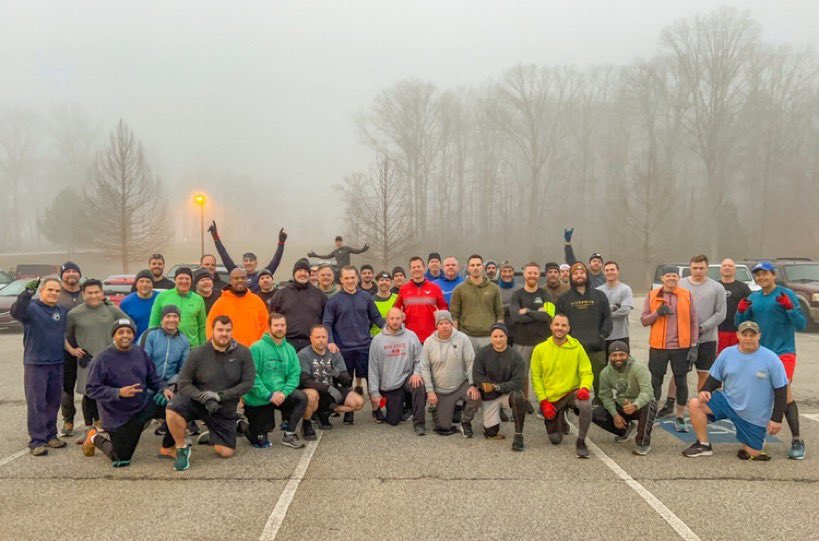 F3Waxhaw's tweet image. 46 men posted for a special Convergence with @darkhelmetF3 aka @F3Nation President! Lots of on the spot questions and the penalty was burpees. Fun was mostly had by all. Thank you DH for making the trip!