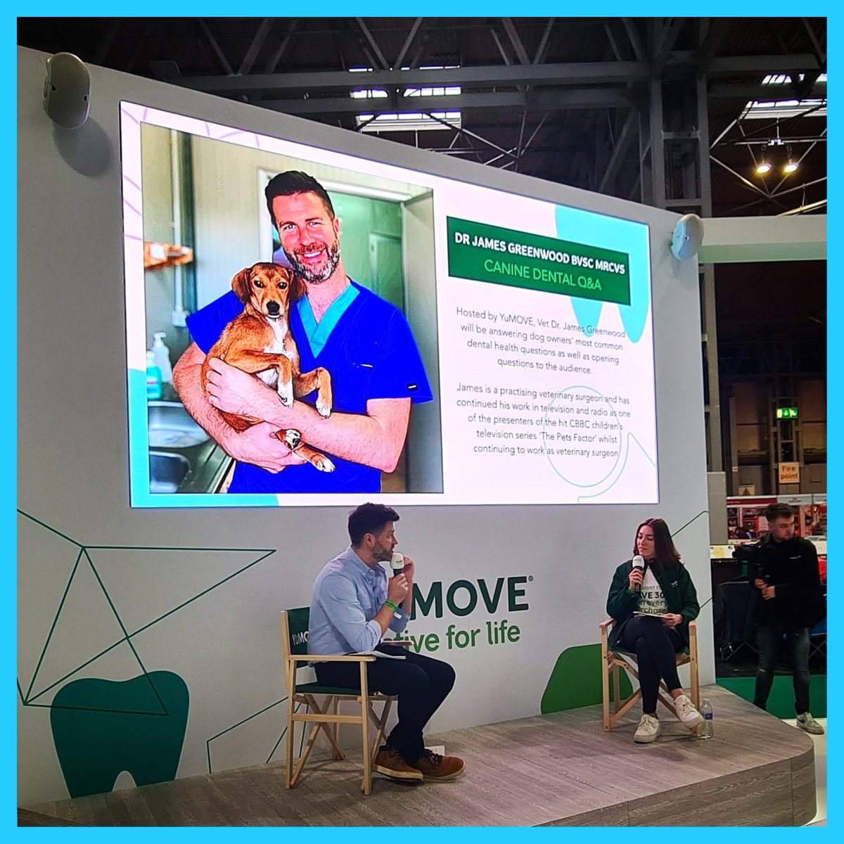 dc3design's tweet photo. Day 2 @Crufts in full flow on the @YuMOVE  stand in Hall 3 #crufts #Crufts2022 #dc3design https://t.co/RmNBpRRcmH