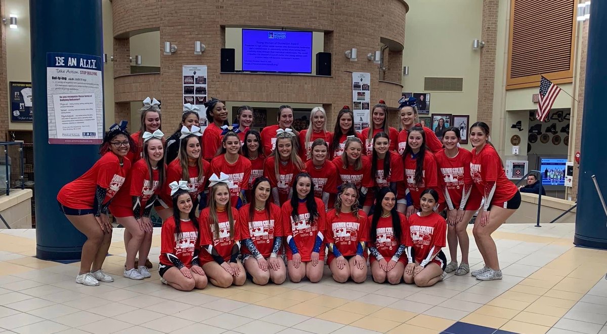 GatesChiliCheer's tweet photo. We spot two of our own cheerleaders at The Monroe County Exceptional Seniors Game! Congratulations again to Marleah and Megan - Way to represent Gates Chili! #GCPride #GCSpartans @GCSDSpartans https://t.co/QZEIsfyX3V