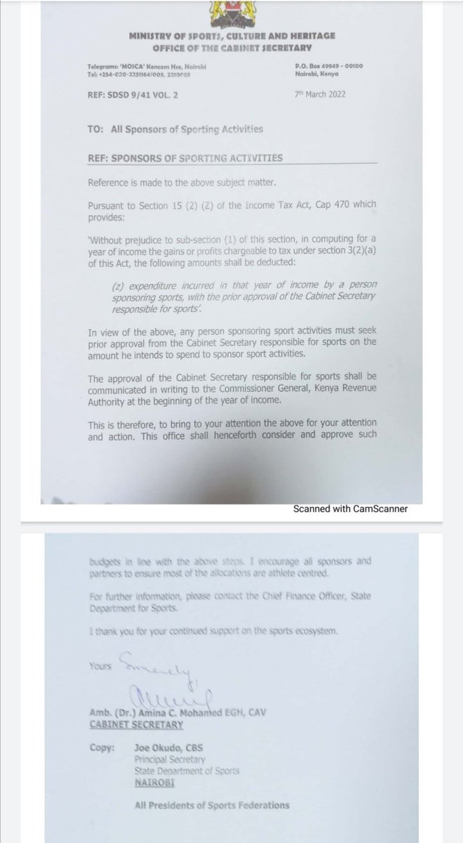 CarolRadull's tweet photo. GOOD NEWS!!!!!!!

Anybody sponsoring sporting activities in Kenya will be exempted from paying tax on the money they'll spend . This will definitely encourage more sponsorships and in the end encourage the development of Sports in the country.
Good move by GOK
#TheGamePlan https://t.co/H2raGVlF73