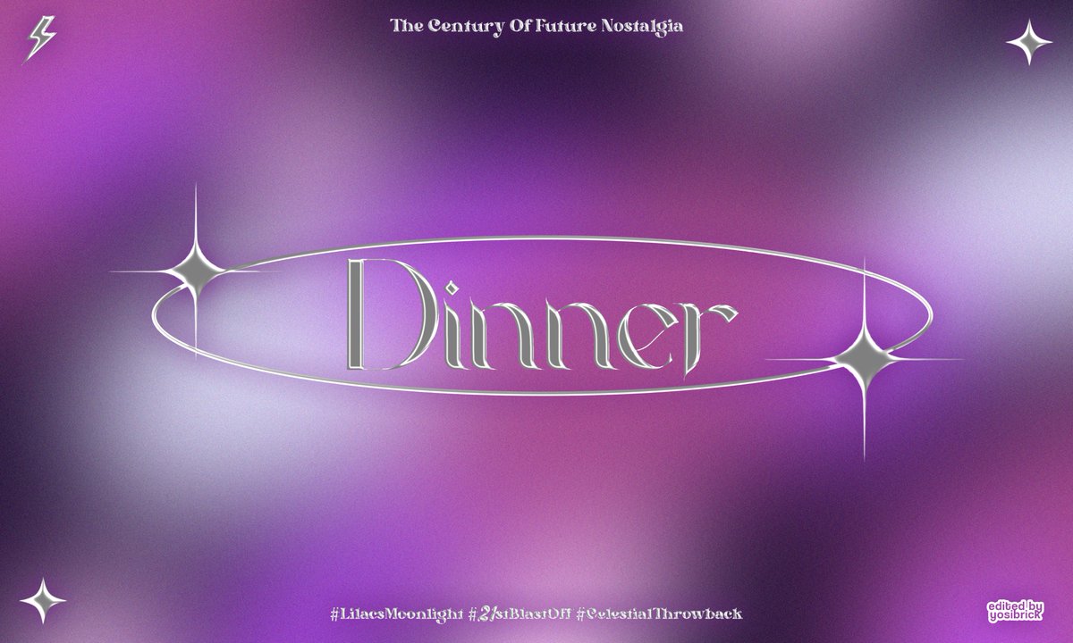 Juliette21st's tweet photo. ㅤ
Century of the
https://t.co/TQeDUxm9Ut
ˏˋ°•*⁀➷ DINNER₊
12th DAY OF MARCH, 2022.
#LilacsMoonlight
#21stBlastOff
#CelestialThrowback
ㅤ https://t.co/5mmAbLh1xf