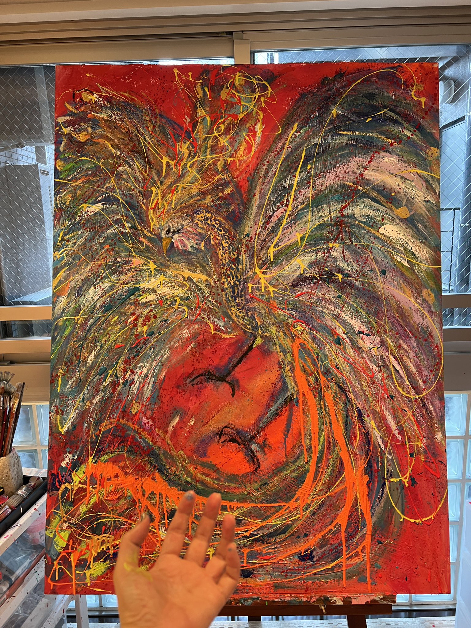 西村麻里・オーラのにしまりちゃん絵画