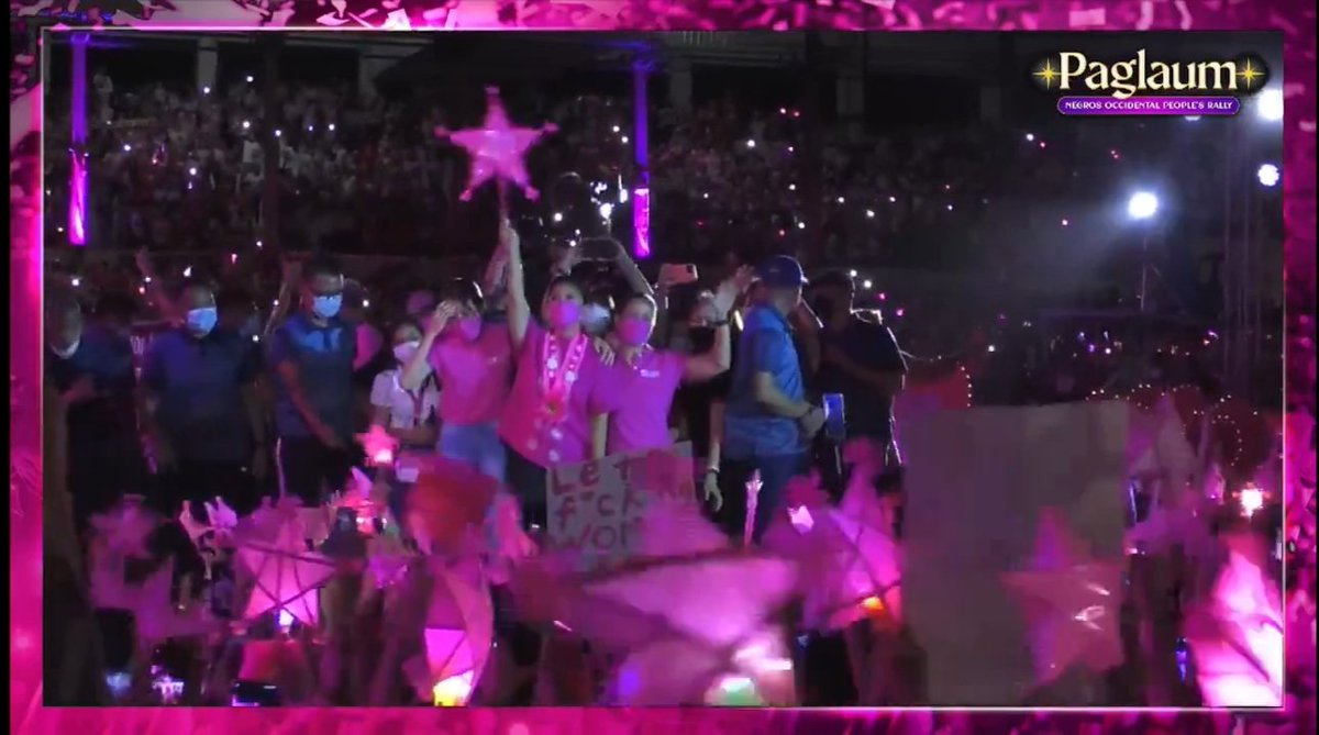 capitalcem's tweet photo. Kapit at patuloy na tumindig, 
Malapit nang magliwanag muli. ✨✊💗🎀

Salamat Negros Occidental! Naging parte din ako sa 60k+ online viewers 🥰

#MASSKARApatDapatLeniKiko 
#BacolodIsPink 
#NegrosForLeni 
#NegRose https://t.co/rHkE8VAEyF