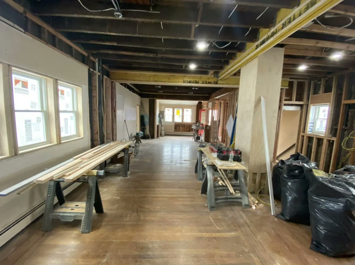 A lot of progress with the structural beams at another whole house remodel in Floral Park