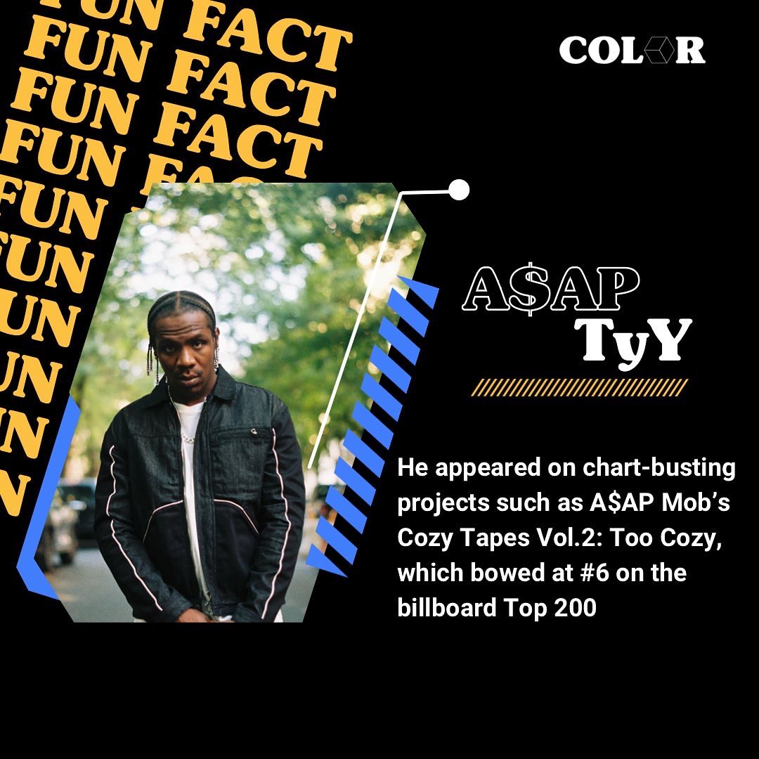 ColorBlocMag's tweet photo. Here are some “Did You know” Facts on @asaptyymusic, who is on the latest ColorBloc Magazine NY special editorial issue.
Full interview on colorbloc https://t.co/jTlQ2N6P1B
#LINKINBIO #ColorBlocOnline #ColorBlocMag
@ASAPMOB https://t.co/UTurHDEnqm