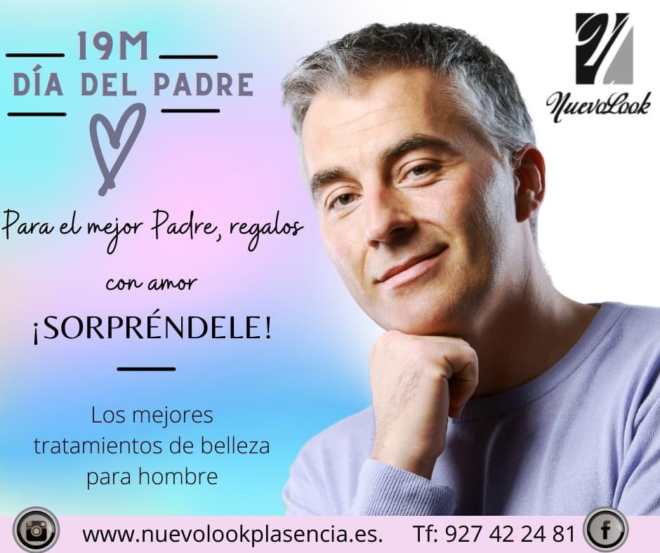 LookPlasencia's tweet photo. 😉 Regala y sorprende todo a la vez, porque en nuestro Centro de Belleza puedes elegir el Pack que más te guste para el Día del Padre.

🧔 Porque ellos también son muy coquetos.
Pide tu cita: Tf: 927 42 24 81 😉 
#nuevolookplasencia https://t.co/QeQ4mcDj4W