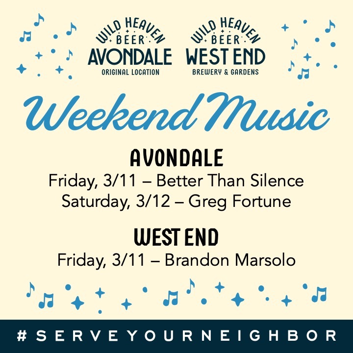 BeerWildHeaven's tweet photo. Weekend Update: Friday Happiest Hour Live Music, 2 New Beers - #stpatricksbeer #craftbeer #weloveatl https://t.co/gneys0TZDi https://t.co/yvJWwUdypx
