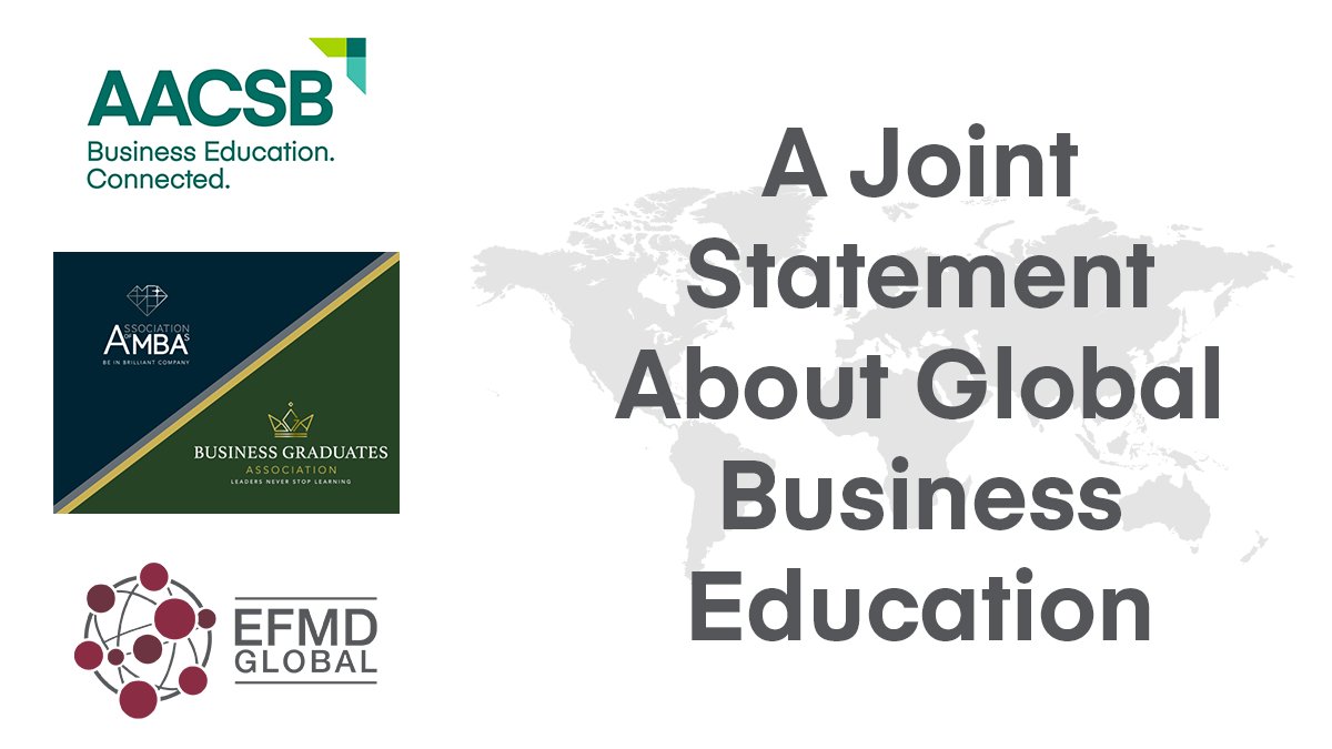 Assoc_of_MBAs's tweet photo. @AACSB, @Assoc_of_MBAs &amp; @businessgrads and @EFMDNews stand together in solidarity with the people of Ukraine.

Read our joint statement: https://t.co/XaumfloIVl https://t.co/M1lfLLEuI4