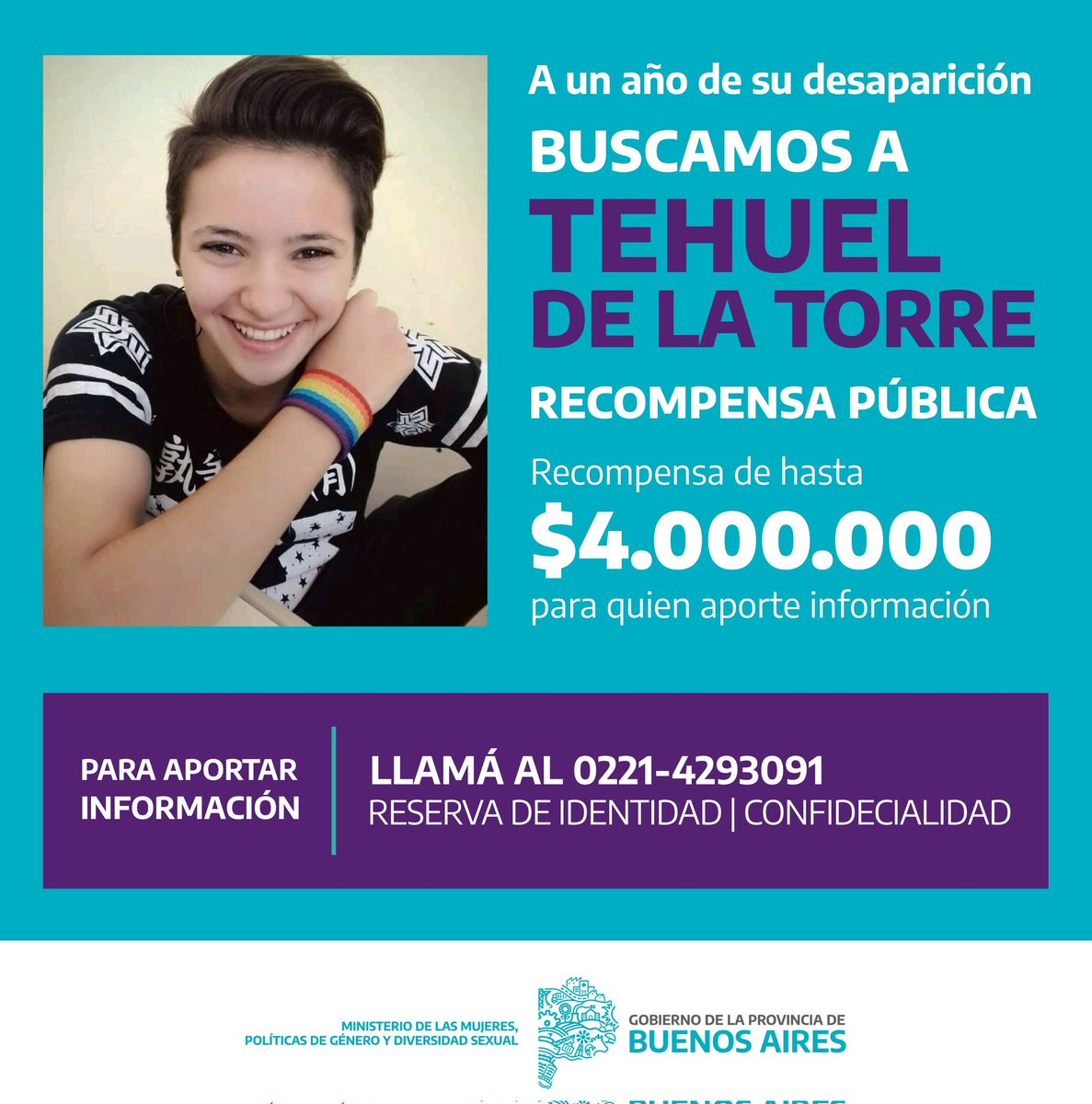 "Tehuel":
Porque se cumple un año desde la desaparición de Tehuel de la Torre