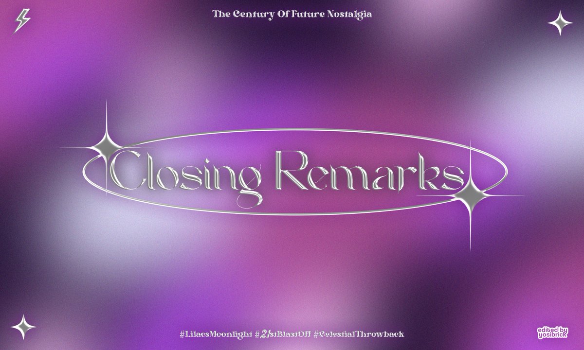 Juliette21st's tweet photo. ㅤ

        Century of the
        https://t.co/TQeDUxm9Ut

        ˏˋ°•*⁀➷ CLOSING REMARKS₊
        12th DAY OF MARCH, 2022.
        #LilacsMoonlight 
        #21stBlastOff 
        #CelestialThrowback

ㅤ https://t.co/jFebAqqyNx
