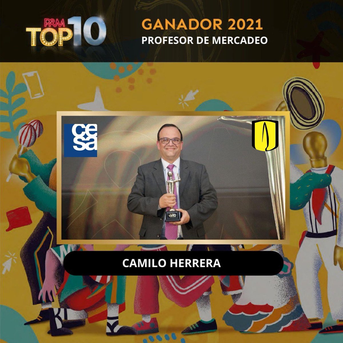 Ayer recibi el premio Profesor de Mercadeo 2021, entregado por la <a href="/revistapym/">Revista P&M</a>.

Muchas gracias a <a href="/CESA_edu/">CESA</a> y <a href="/Uniandes/">Uniandes</a> por creer en mi, y muchísimas gracias a mis alumnos, por dejarme cambiarles la cabeza.