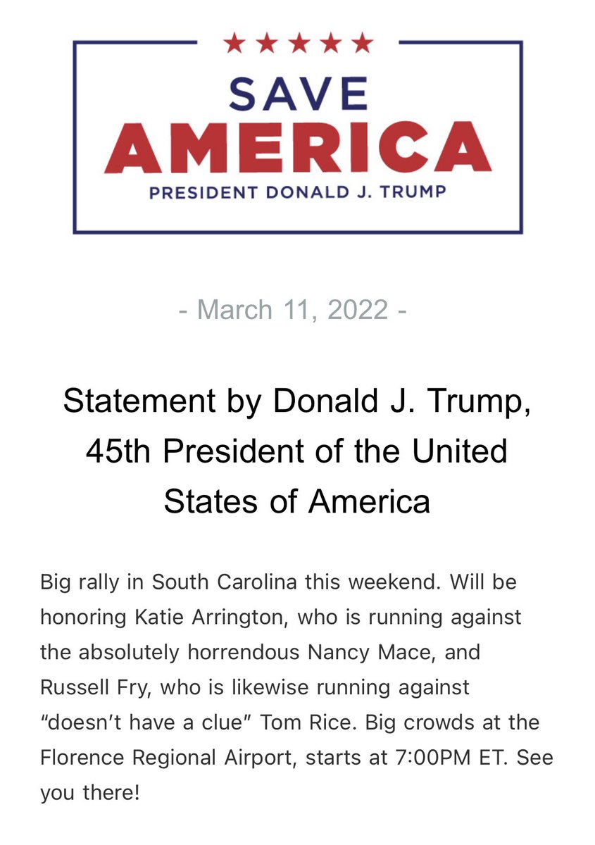 RSBNetwork's tweet photo. Statement by Donald J. Trump, 45th President of the United States of America https://t.co/nVIqi95Lba