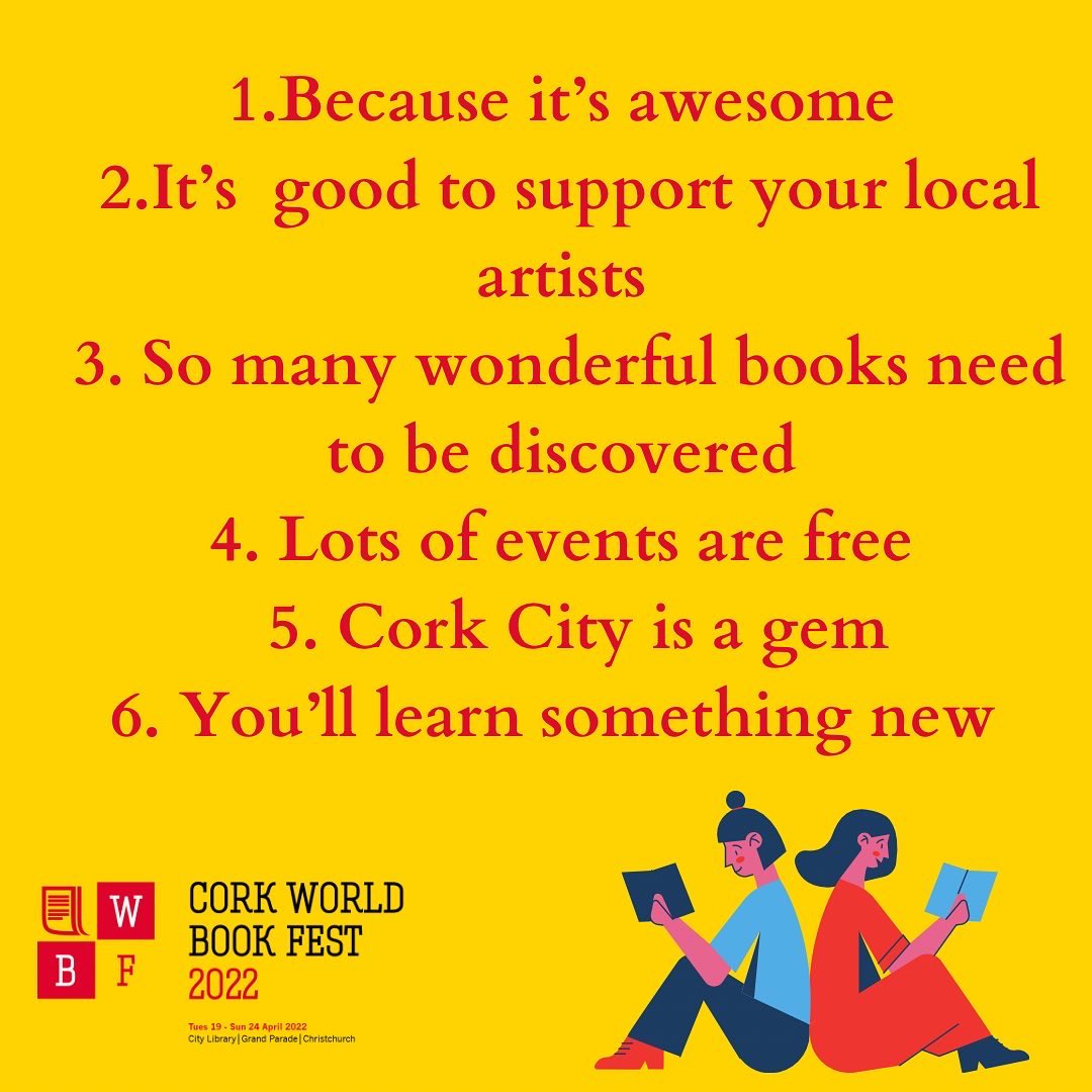 WorldBookFest's tweet photo. Did you know Cork World Book Fest turns 18 this year?! 📚 Here’s a little Friday Fun with 18 Reasons to come along to this year’s fest! @artscouncilireland @TriskelCork @MunLitCentre @corkcitycouncil @FictionFriary #CWBF22 #BookFest #CorkArts #CorkWriters https://t.co/6ynqRlGq91