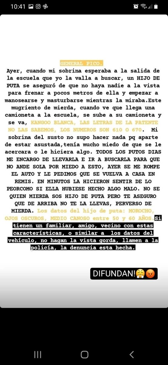 Porfavor si pueden difundirlo estas cosas son horribles, cuidemonos entre nosotras !