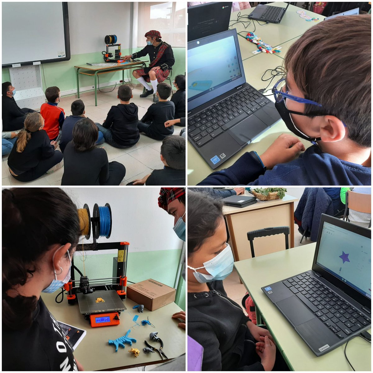JMLapuerta's tweet photo. Nuevo exitazo del taller #AprendemosAAprender de este trimestre. En 5.°C hemos realizado diseños en 3D muy interesantes usando #Tinkercad 👏🏻👏🏻👏🏻 https://t.co/xgzFuFlmz4