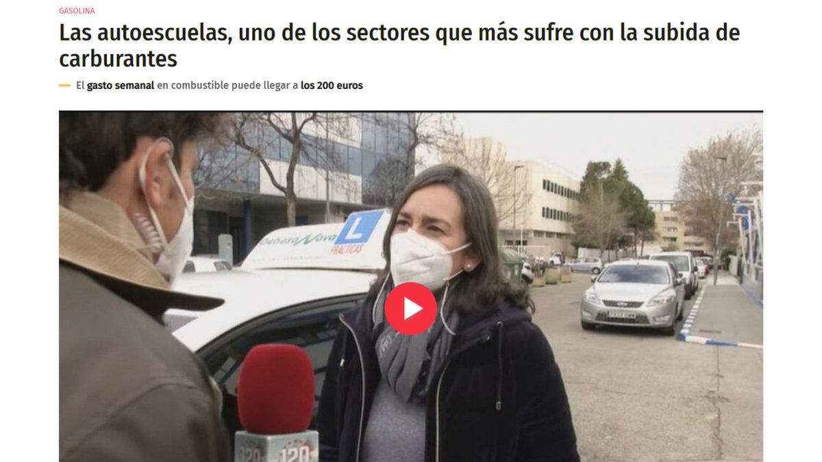 InfoCnae's tweet photo. 📈 La subida de la #gasolina afecta gravemente al sector de las #autoescuelas⤵️

💸El gasto semanal en combustible puede llegar a los 200 €.

📢"Ya no podemos aguantar más", asegura la dueña de una autoescuela👇 https://t.co/rbXd9jFsFW