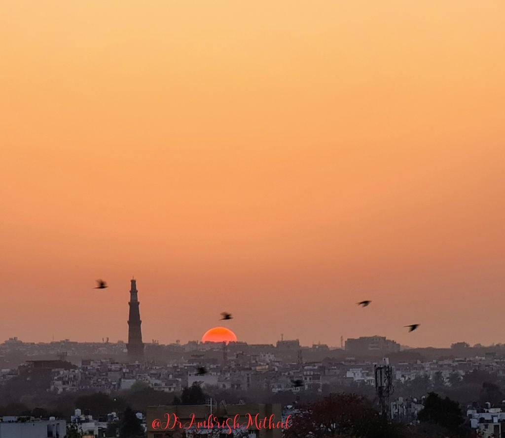 DrAmbrishMithal's tweet photo. Time to head home for the sun, the birds...and me.
Till we meet the #qutubminar agian tomorrow morning
#viewfromthewindow #viewfromtheofficewindow #sunset #sunsetphotography #saket
@MaxHealthcare https://t.co/d2T28SYYMa