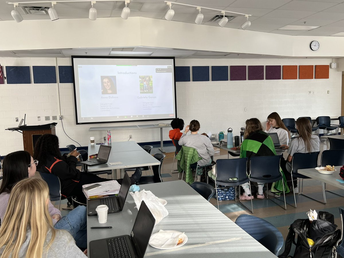 Ms_Passino's tweet image. And so it begins!! Tutors gathered in person to attend a virtual conference!! @HSWritingCenter  #HawkPride #SSWCA2022 @SSWCA